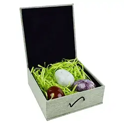 0500002033 Gift set gemstone eggs (mahogany obsidian, Amthyst Quartz, Serpentine) | Marco Schreier
