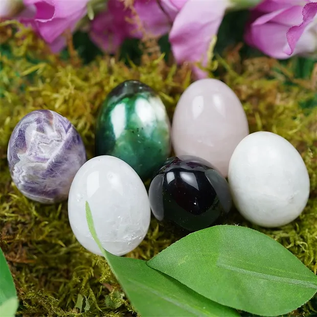 6 Eier, gemischte Steinsorten, 3,5cm | Schreier Edelsteine, Heilsteine & Schmuck