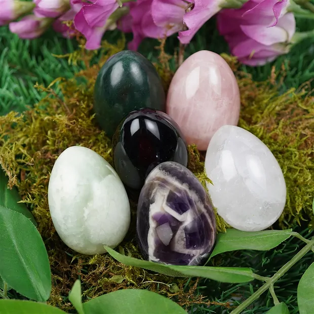 6 Eier, gemischte Steinsorten, 5,0cm | Schreier Edelsteine, Heilsteine & Schmuck
