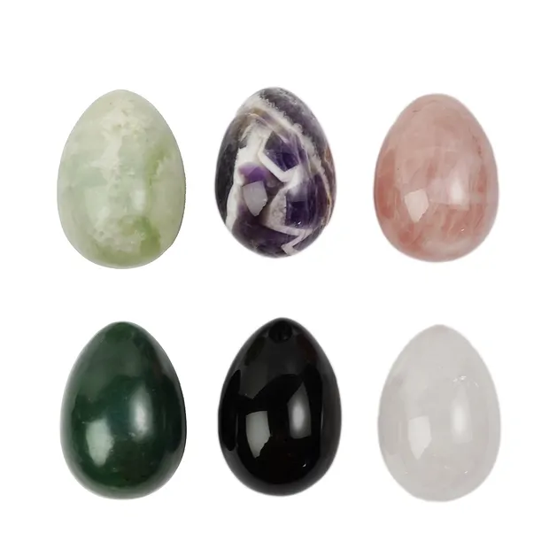 6 eggs, mixed stone types, 5.0 cm | wholesaler gems, healing stones & jewelry