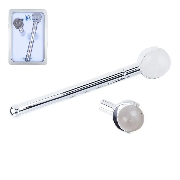 Chi-Massageroller-Set Bergkristall/Rauchquarz | Edelsteine, Heilsteine & Schmuck