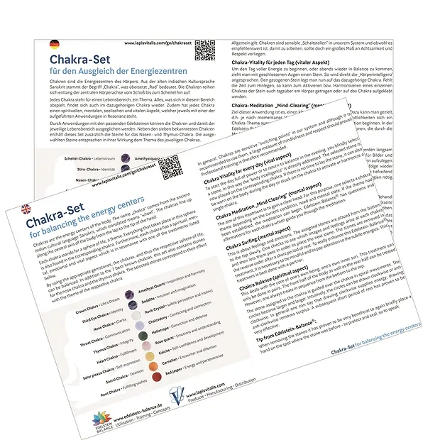 Chakra set large (9 stones), in gift box | wholesaler gems & healing stones