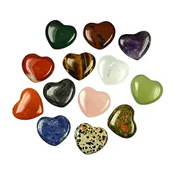 0500020250 Heart (pocket heart), mixed stone types, 2.8cm - mini (50 pcs./ PU) | Marco Schreier