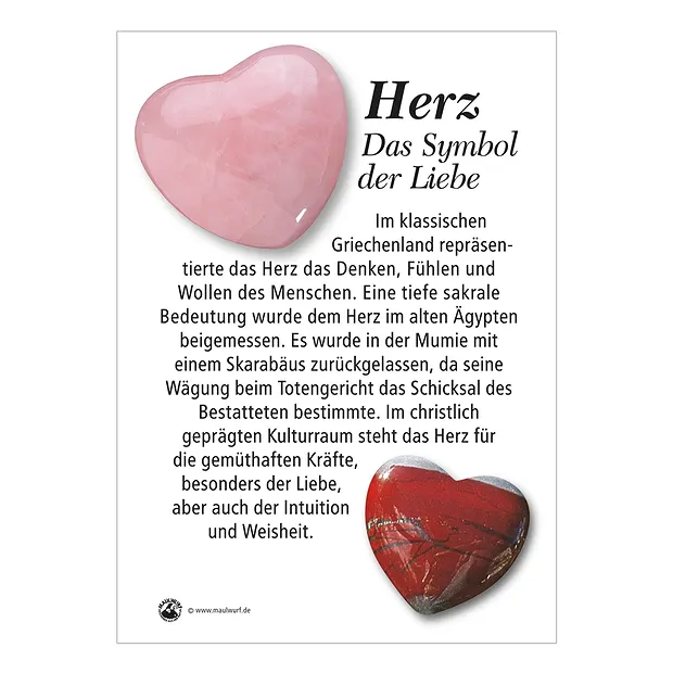 Herz bauchig, gemischte Steinsorten, 4,5cm (50 St./VE) | Marco Schreier
