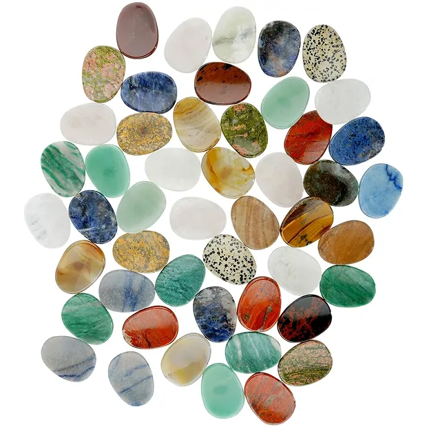 50 Thumb Stones (mix package) | minerals trade - gems, healing stones & jewelry