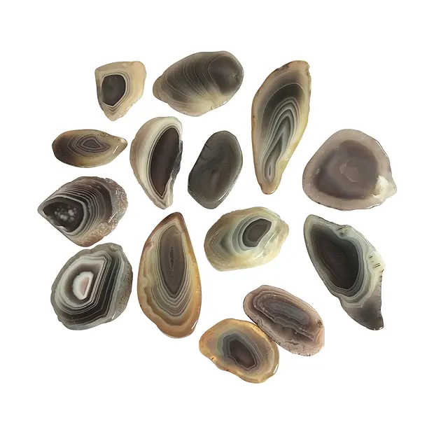 Plaques Agate (Botswana), 2,5 - 4,5cm (100 g/UC) | Marco Schreier