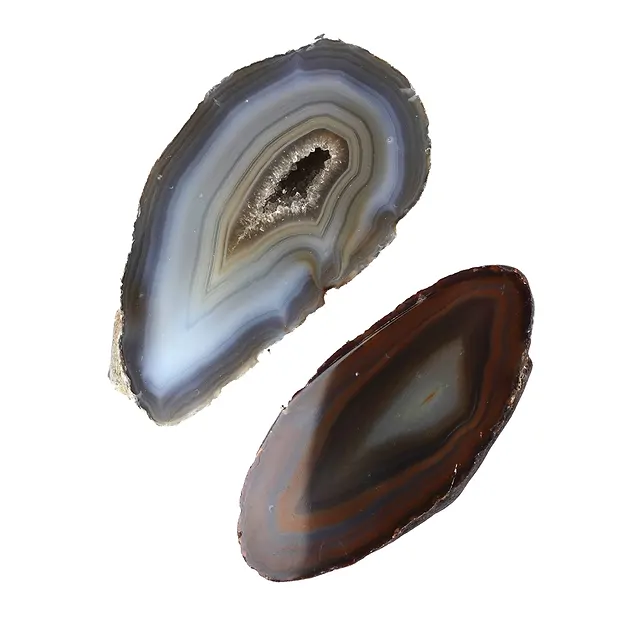 One side polished piece Agate, 09cm (9 pcs./ PU) | Marco Schreier
