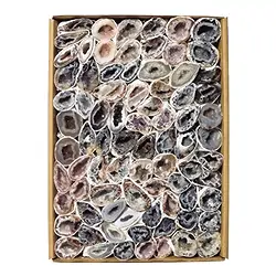 0500106112 Coppie di geodi di Agata (mini), 03 - 04 cm (1,6 - 2,5 kg/VE) | Marco Schreier