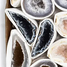Geode pairs Agate, 03 - 05cm (approx. 1kg/ PU) | gems, healing stones & jewelry