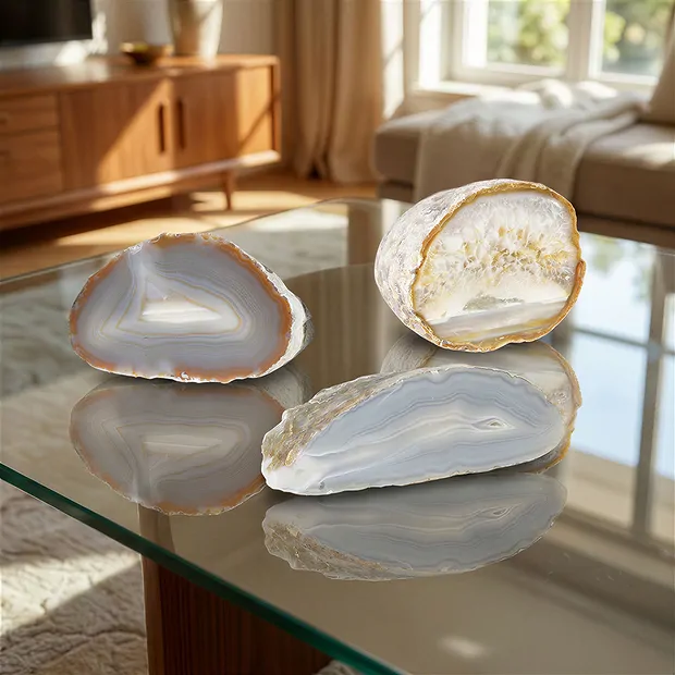 Pièce polie d'un côté d'Agate, 7 à 10 cm | Marco Schreier
