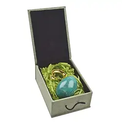 0501102011 Egg Amazonite (dark), 5.0cm, with gift box and stand | Marco Schreier
