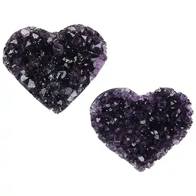 Heart Amethyst Druzy A, 4,5cm (8 pcs./ PU) | wholesaler gems & healing stones
