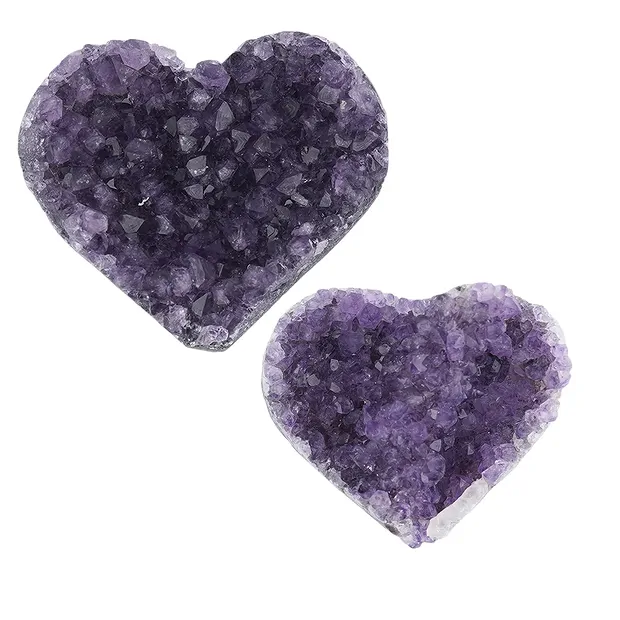 Herz Amethyst Druzy B, 3,0cm (15 St./VE) | GH Edelsteine, Heilsteine & Schmuck