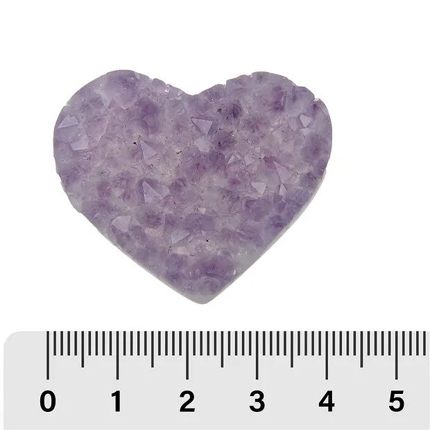 Herz Amethyst Druzy C, 4,0cm (4 St./VE) | GH Edelsteine, Heilsteine & Schmuck