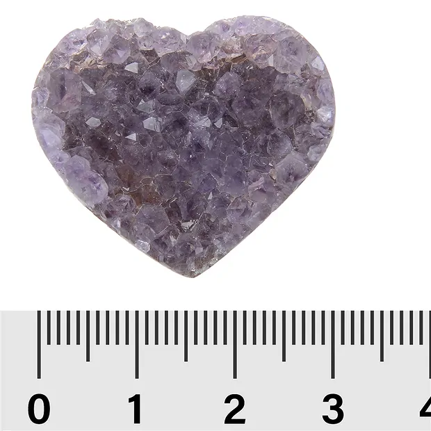 Corazón Amatista Druzy C, 3,0 - 3,5cm (4 pcs./VE) | Marco Schreier