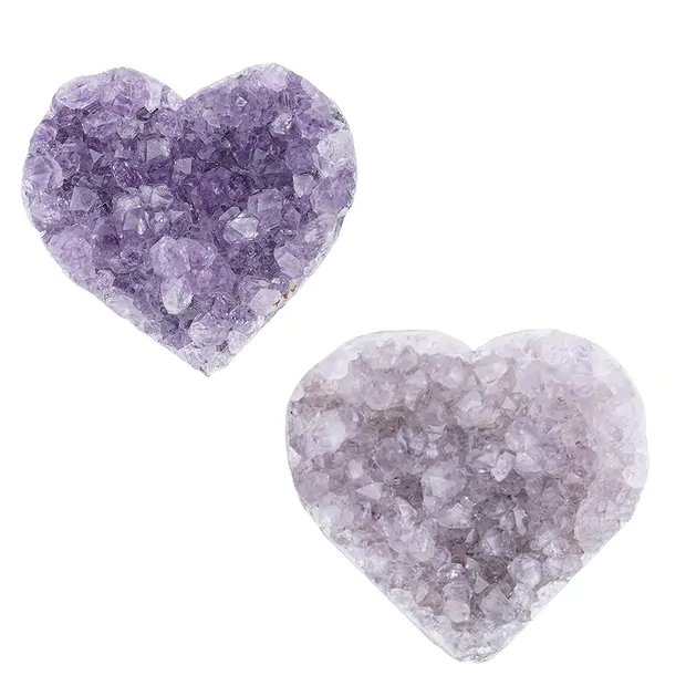 Herz Amethyst Druzy C, 3,5cm (15 St./VE) | GH Edelsteine, Heilsteine & Schmuck