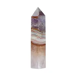 0501210005 Spitze Amethyst mit Achatband, 9,0cm | Schreier Edelsteine, Heilsteine & Schmuck
