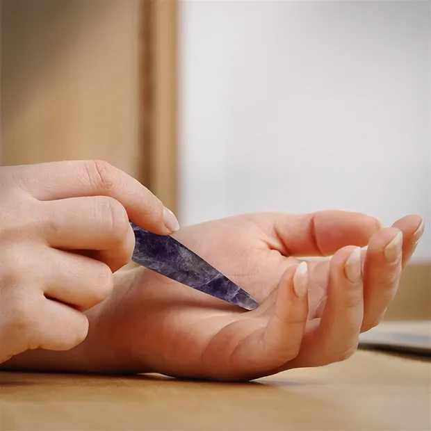 Massagegriffel Amethyst, in Geschenkdose | GH Edelsteine, Heilsteine & Schmuck