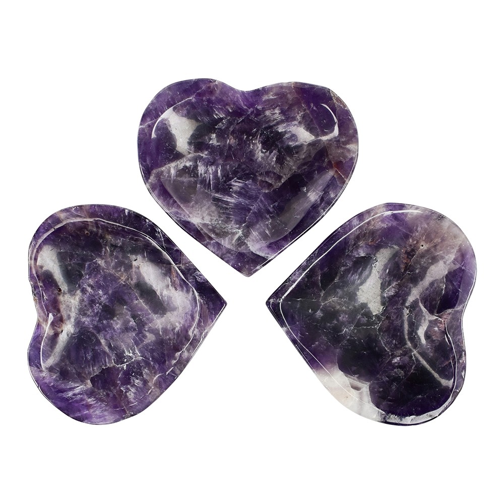 Cuenco corazón amatista, 10cm | piedras preciosas, piedras curativas y joyería