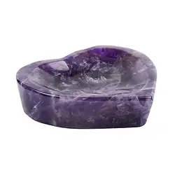 0501214005 Amethyst heart bowl, 10cm | Schreier - wholesaler gems, healing stones & jewelry