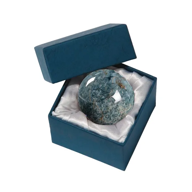 Massage ball apatite (stab.) in gift box, 04cm | gems, healing stones & jewelry