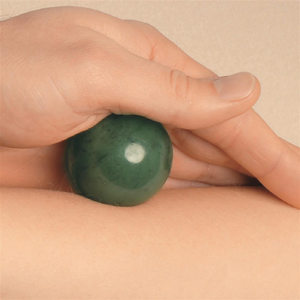 Aventurine massage ball, 4.0 cm, in gift box | wholesaler gems & healing stones