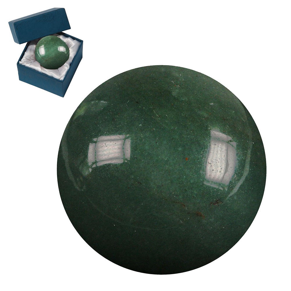 Aventurine massage ball, 4.0 cm, in gift box | wholesaler gems & healing stones