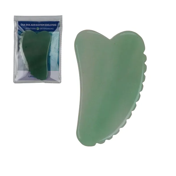Gua Sha in avventurina con denti | Gemme Schreier, pietre curative e gioielli