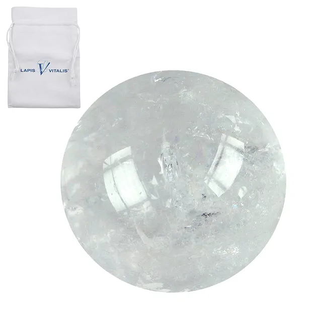 Rock Crystal Massage Ball, 4.0 cm, in a gift pouch | Marco Schreier