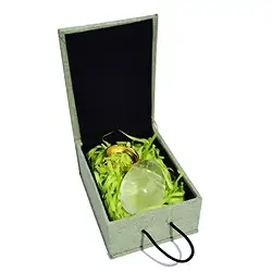 0503502011 Rock Crystal egg, 5.0cm, with gift box and stand | Marco Schreier