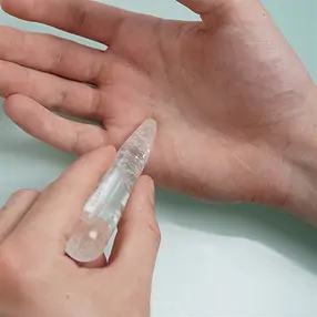 Bâton de massage Cristal de roche épais, en sachet | Marco Schreier