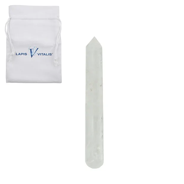 Rock Crystal Wand, in bag | Schreier - wholesaler gems, healing stones & jewelry