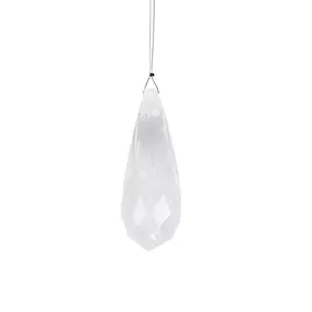 Lichtkristall-Tropfen (facettierter Bergkristall), 40mm | Marco Schreier