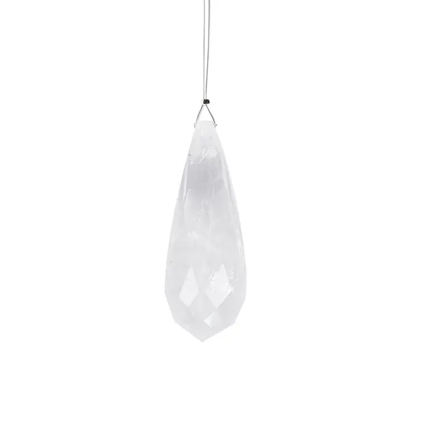 Lichtkristall-Tropfen (facettierter Bergkristall), 40mm | Marco Schreier