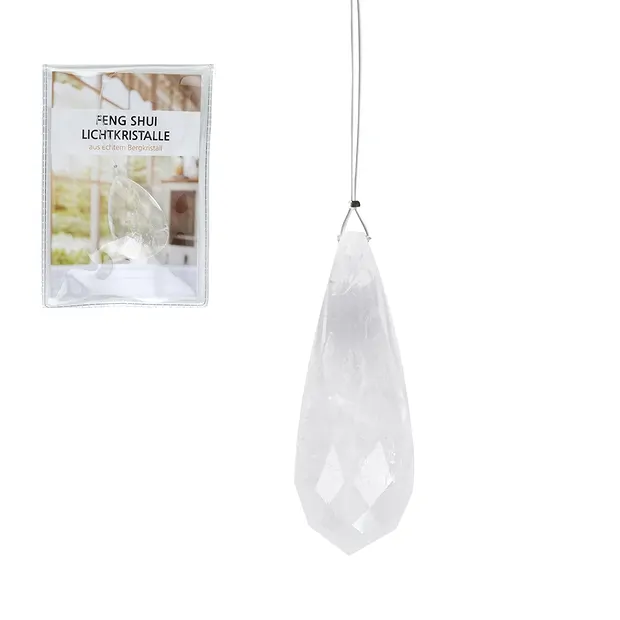 Crystal of light drop (faceted Rock Crystal), 40mm | Marco Schreier