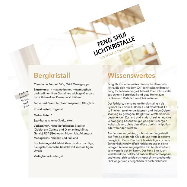 Gota de Cristal claro (Cristal de roca facetado), 45mm | Marco Schreier