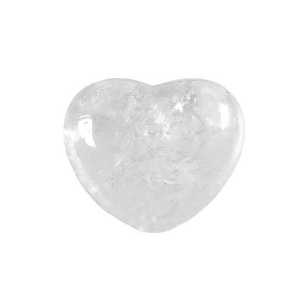 Heart puffy heart, Rock Crystal, 4,5cm | Schreier gems, healing stones & jewelry