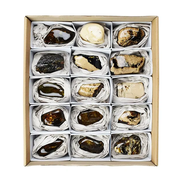 Pièces polies d'Ambre (Sumatra), 8,0cm (15 pcs/UC) | Marco Schreier