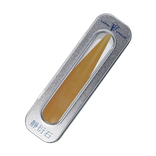 Massagegriffel Calcit (orange) dick, in Geschenkdose | Marco Schreier