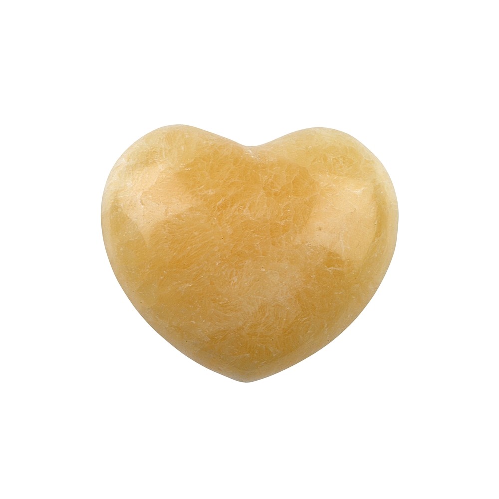 Heart puffy heart, Calcite (orange), 04,5cm | wholesaler gems & healing stones