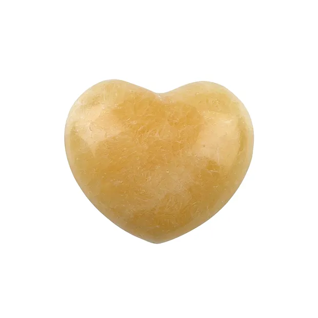 Heart puffy heart, Calcite (orange), 04,5cm | wholesaler gems & healing stones