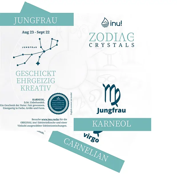 inu! Zodiac Crystal Jungfrau/Karneol | Schreier Edelsteine, Heilsteine & Schmuck