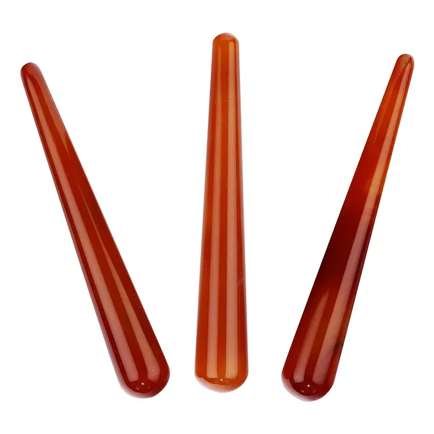 Massage stylus carnelian (burnt) | wholesaler gems, healing stones & jewelry