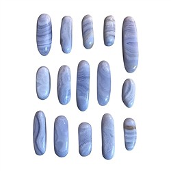 0504527500 Blue Lace Agate pencil stones (100g/ PU) | wholesaler gems & healing stones