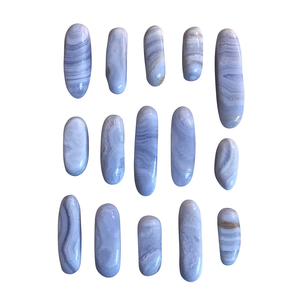 Piedras alargadas Calcedonia (azul) (100g/VE) | Marco Schreier