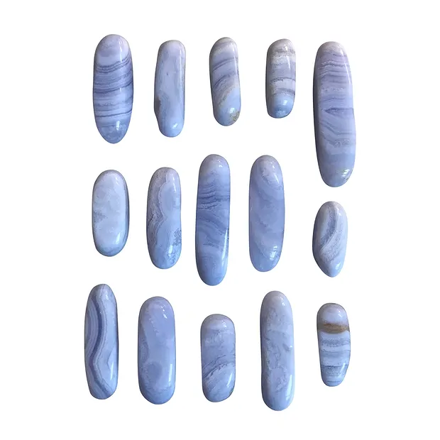 Pietre a matita Calcedonio (blu) (100g/VE) | grossista gemme e pietre curative