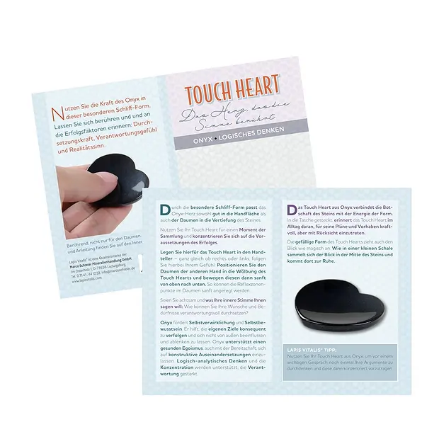 Touch Heart Onyx avec encart dans une pochette | Marco Schreier