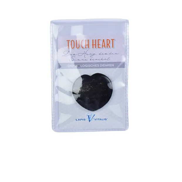 Touch Heart Onyx with insert in pouch | wholesale gems, healing stones & jewelry