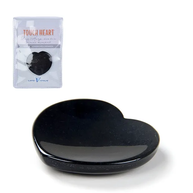 Touch Heart Onyx mit Beileger in Pouch | Edelsteine, Heilsteine & Schmuck-Handel