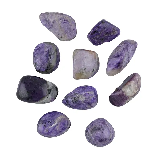 Pietra burattata Charoite, 2,0 - 3,5 cm (UC) | grossista gemme e pietre curative